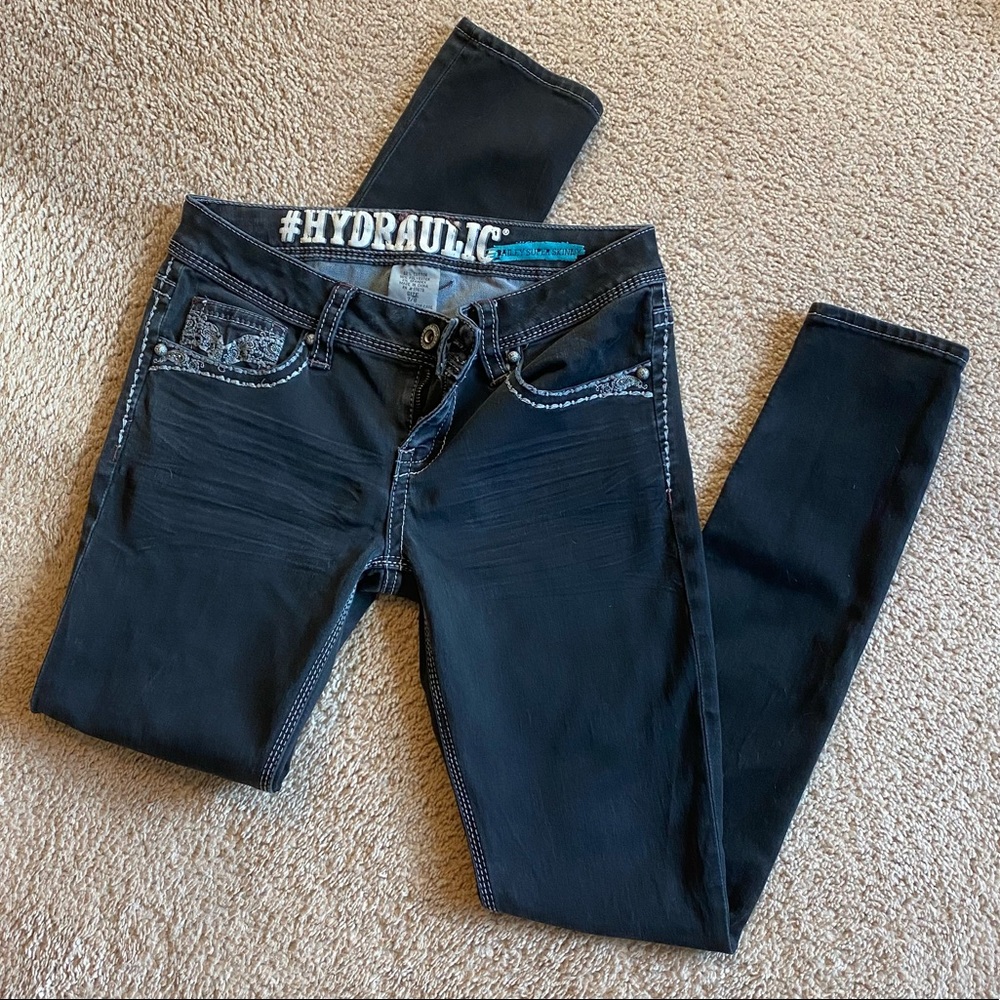 Hydraulic Bailey Super Skinny jeans, 7/8, dark denim